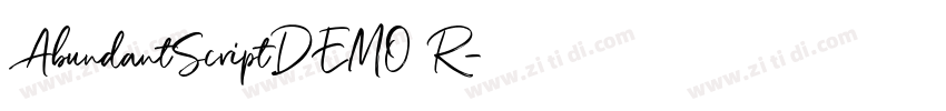 AbundantScriptDEMO R字体转换